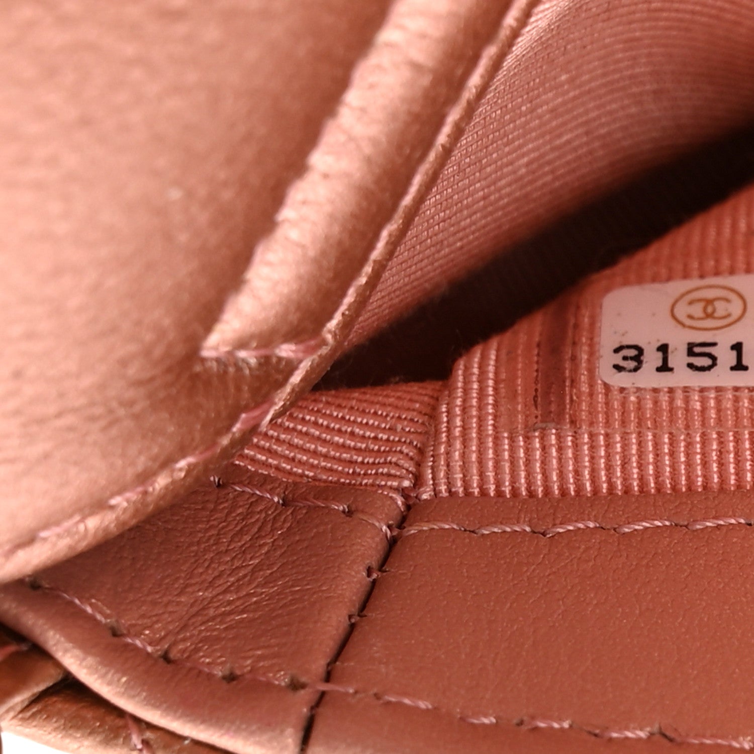 Chanel Metallic Grained Calfskin Quilted 2.55 Reissue Phone Holder With Chain Copper 9 of 13