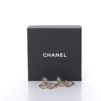 Chanel Baguette Crystal High Society CC Drop Earrings Gold 6 of 6