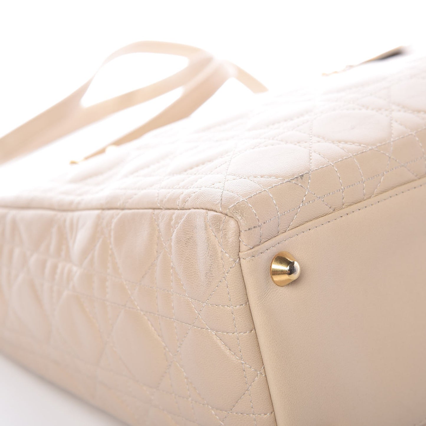 Lambskin Cannage Large Lady Dior Beige