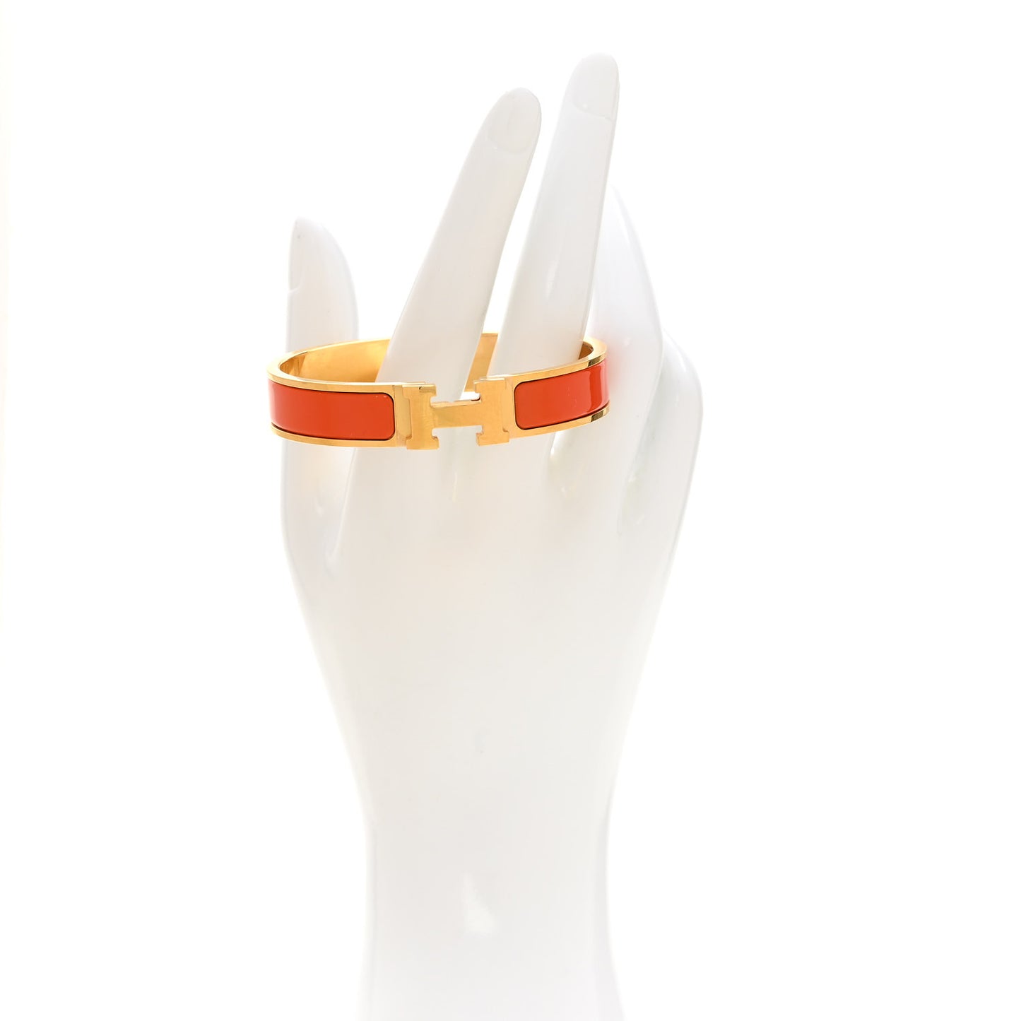 Enamel Narrow Clic Clac H Bracelet GM Orange