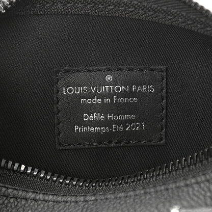 Louis Vuitton Calfskin Damier Distorted Keepall XS Black 6 of 9