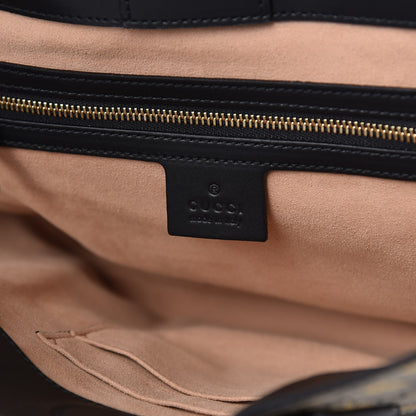 Gucci Soft GG Supreme Monogram Bees Small Crossbody Tote Beige Oro Black 6 of 7