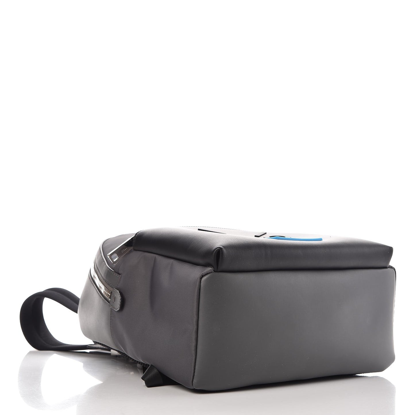 Nylon Calfskin Faces No Words Emoticon Pouch Pocket Backpack Asfalto