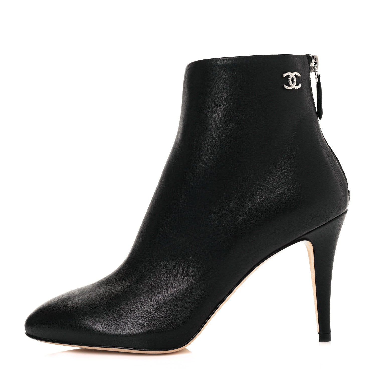 Chanel Lambskin Short Ankle Boots 38.5 Black 2 of 20