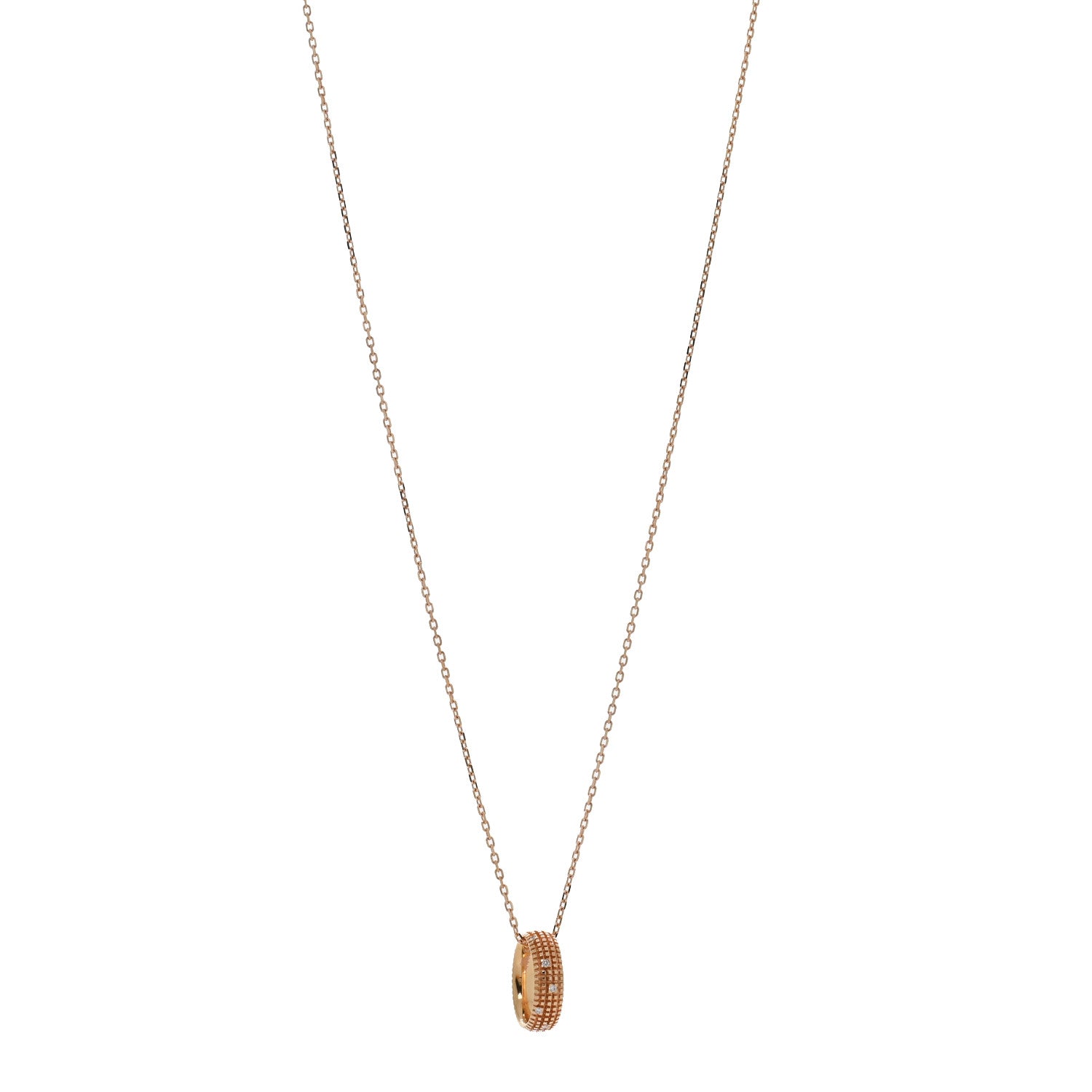 Damiani 18K Rose Gold Diamond Metropolitan Dream Pendant Necklace 1 of 4