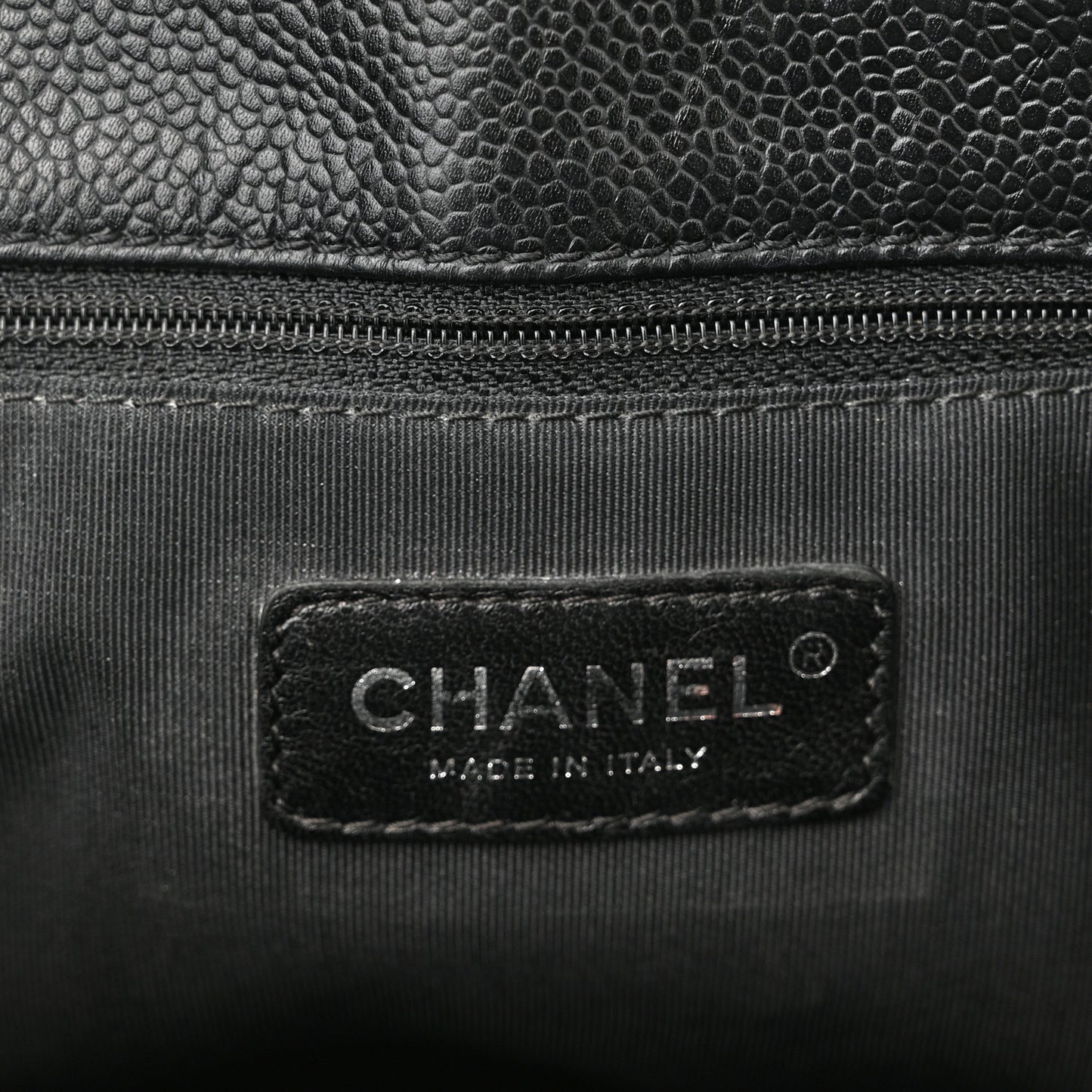 Caviar Quilted Grand Shopping Tote GST Black