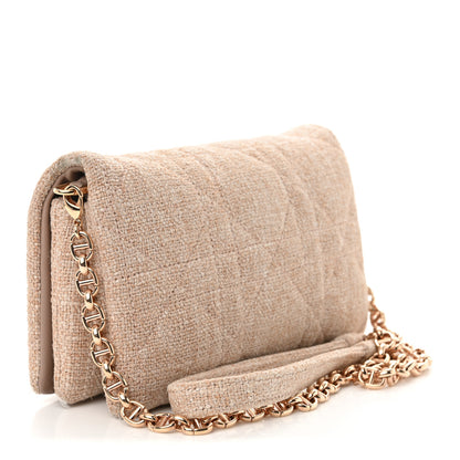 Christian Dior Linen Macrocannage Caro Bag Rose 3 of 11