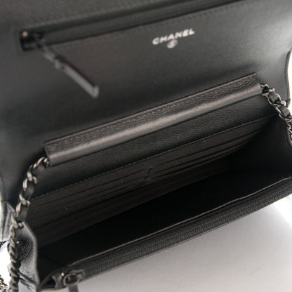 Chanel Caviar Quilted Boy Wallet On Chain WOC So Black 5 of 8