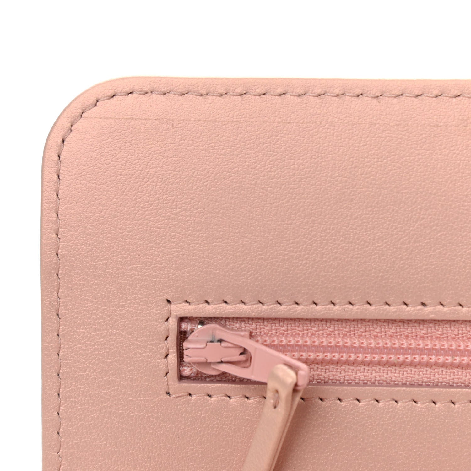 Chanel Metallic Caviar Quilted Vintage Mademoiselle Wallet On Chain WOC Light Pink 12 of 13