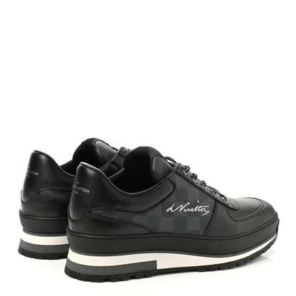 Louis Vuitton Calfskin Damier Graphite Harlem Sneakers 8 Black 4 of 9