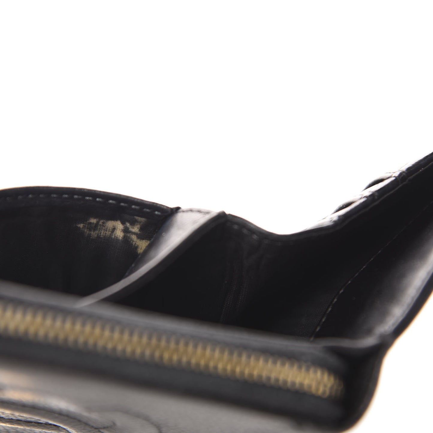 Caviar Timeless CC Compact French Wallet Black