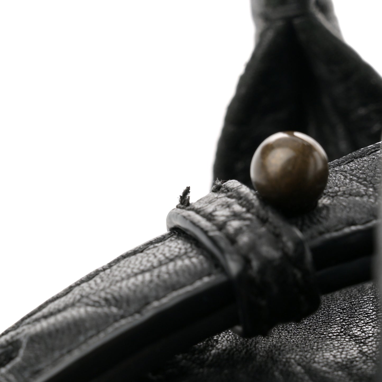 Pebbled Lambskin Mini Rockie Black Antique Brass Hardware