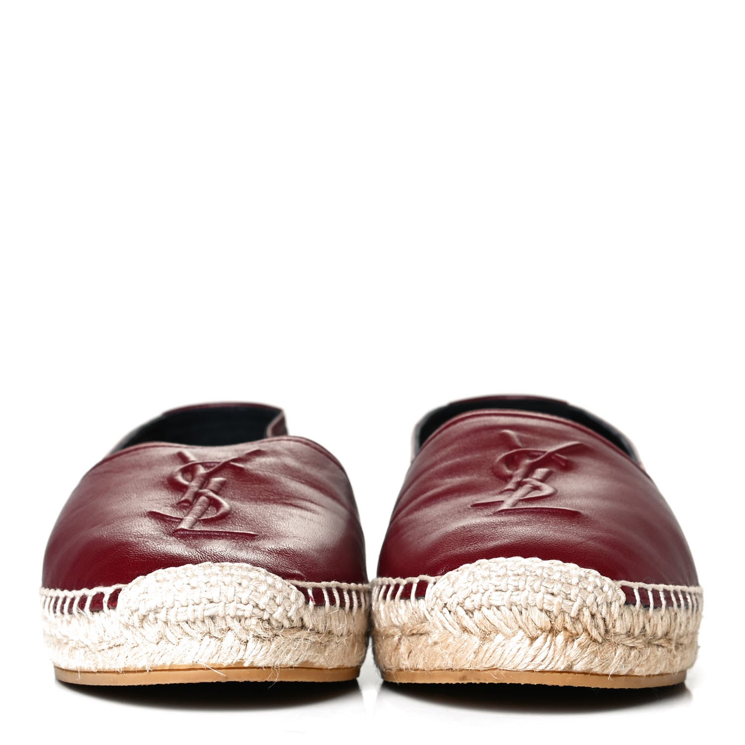 Saint Laurent Nappa Vendome Monogram Espadrilles 37 Barolo 2 of 11