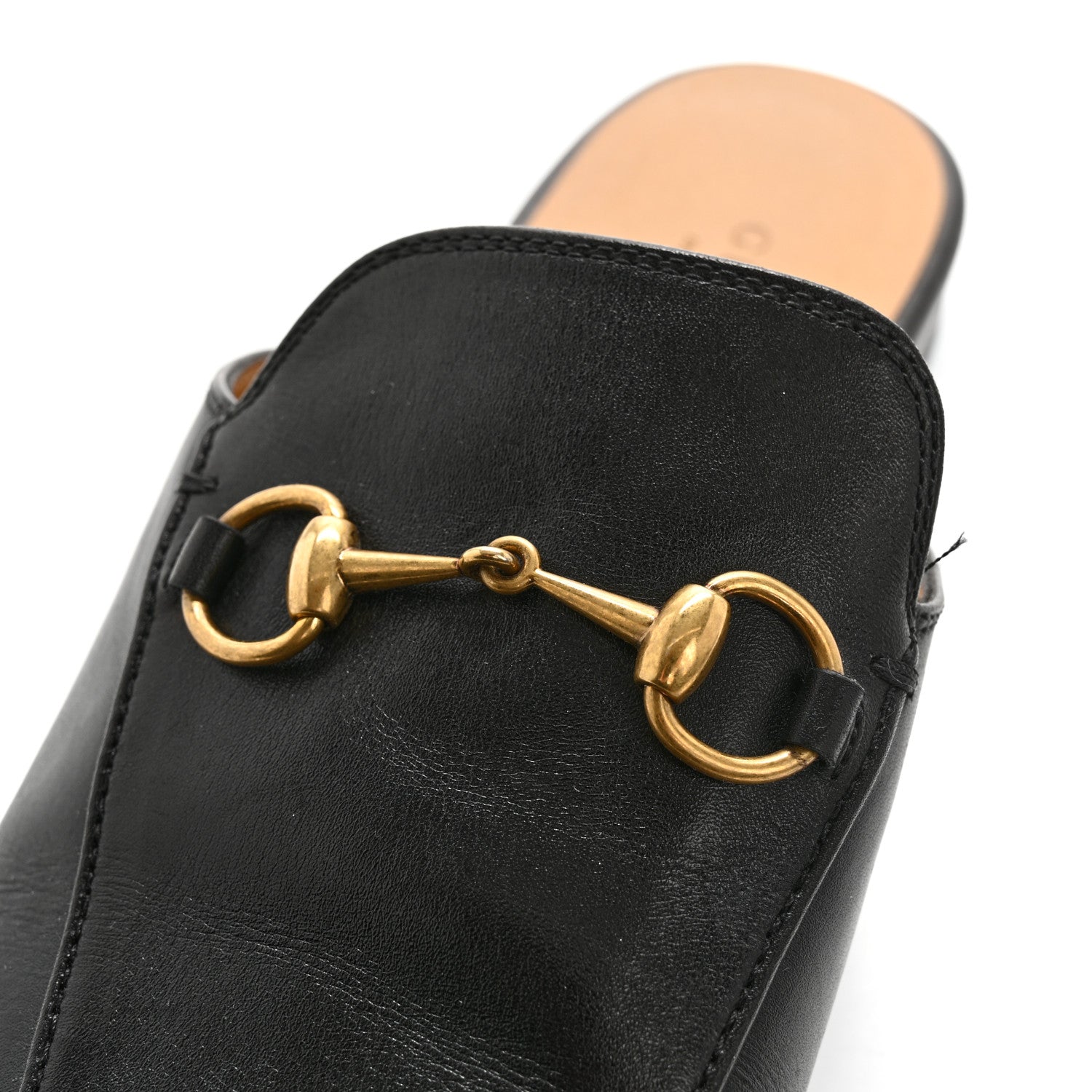 Gucci Calfskin Womens Princetown Slippers 38 Black 11 of 12