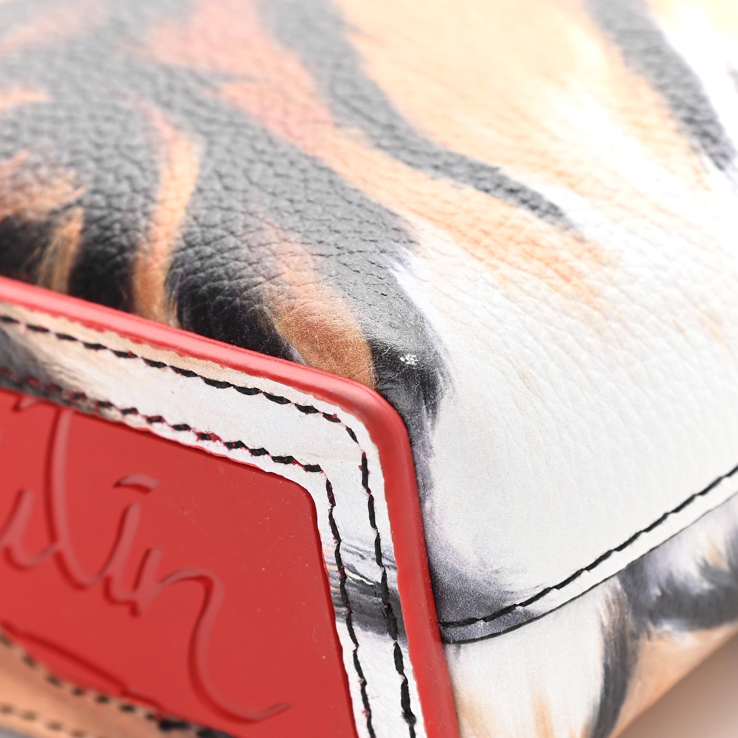 Christian Louboutin Calfskin Bengal Mini North South Cabata Tote Multicolor 9 of 9