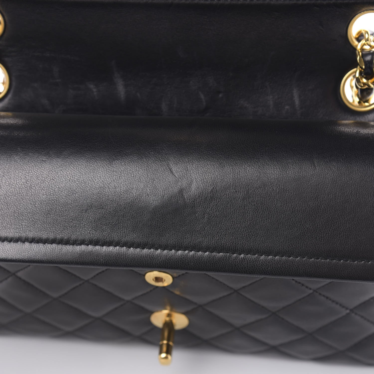 Chanel Lambskin Quilted Small Double Flap Black 14 of 16