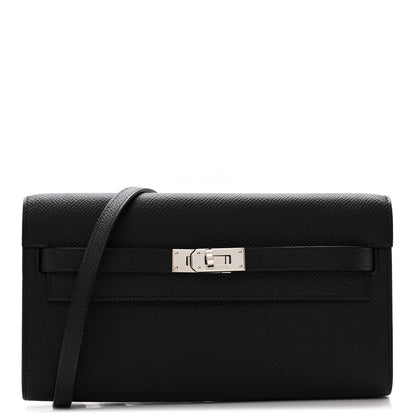 Hermes Epsom Kelly Wallet To Go Black 1 of 12