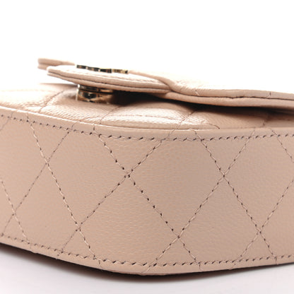 Chanel Caviar Quilted Mini Clutch With Chain Light Beige 10 of 10