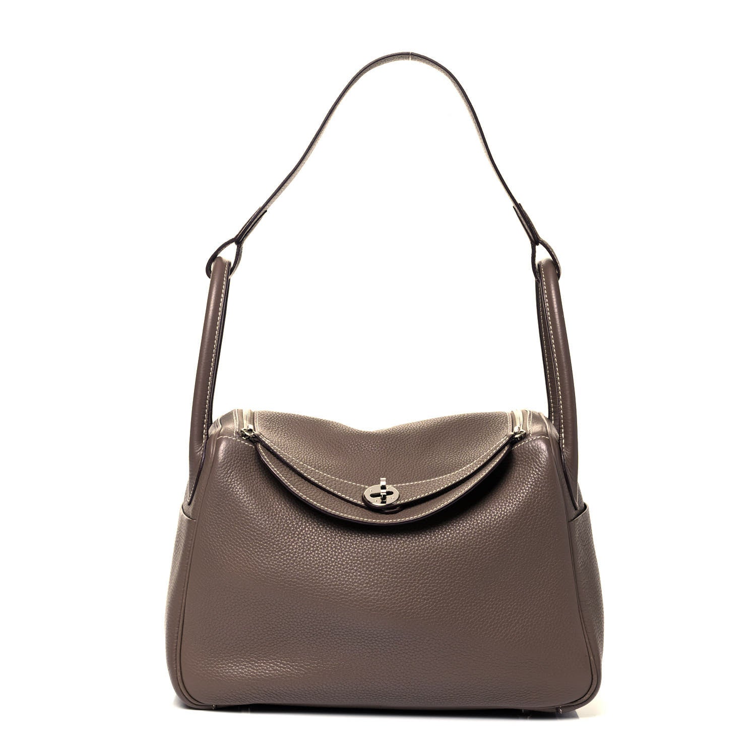 Hermes Taurillon Clemence Lindy 30 Etoupe 1 of 10