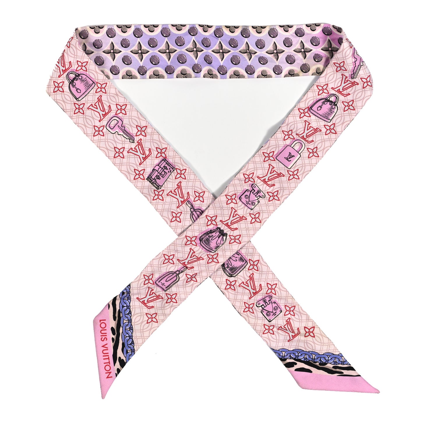 Silk Monogram Bubblegram BB Bandeau Blush