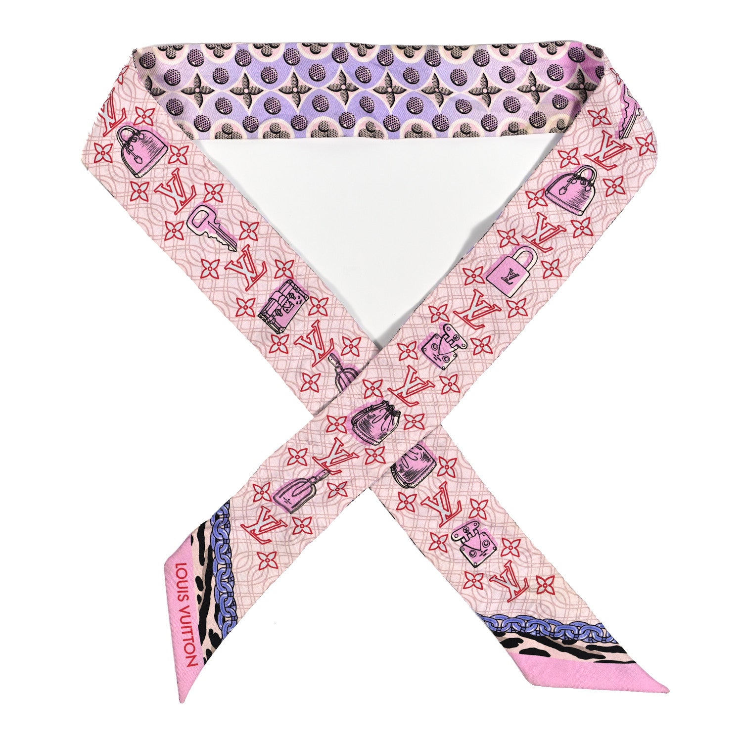 Louis Vuitton Silk Monogram Bubblegram BB Bandeau Blush 1 of 3