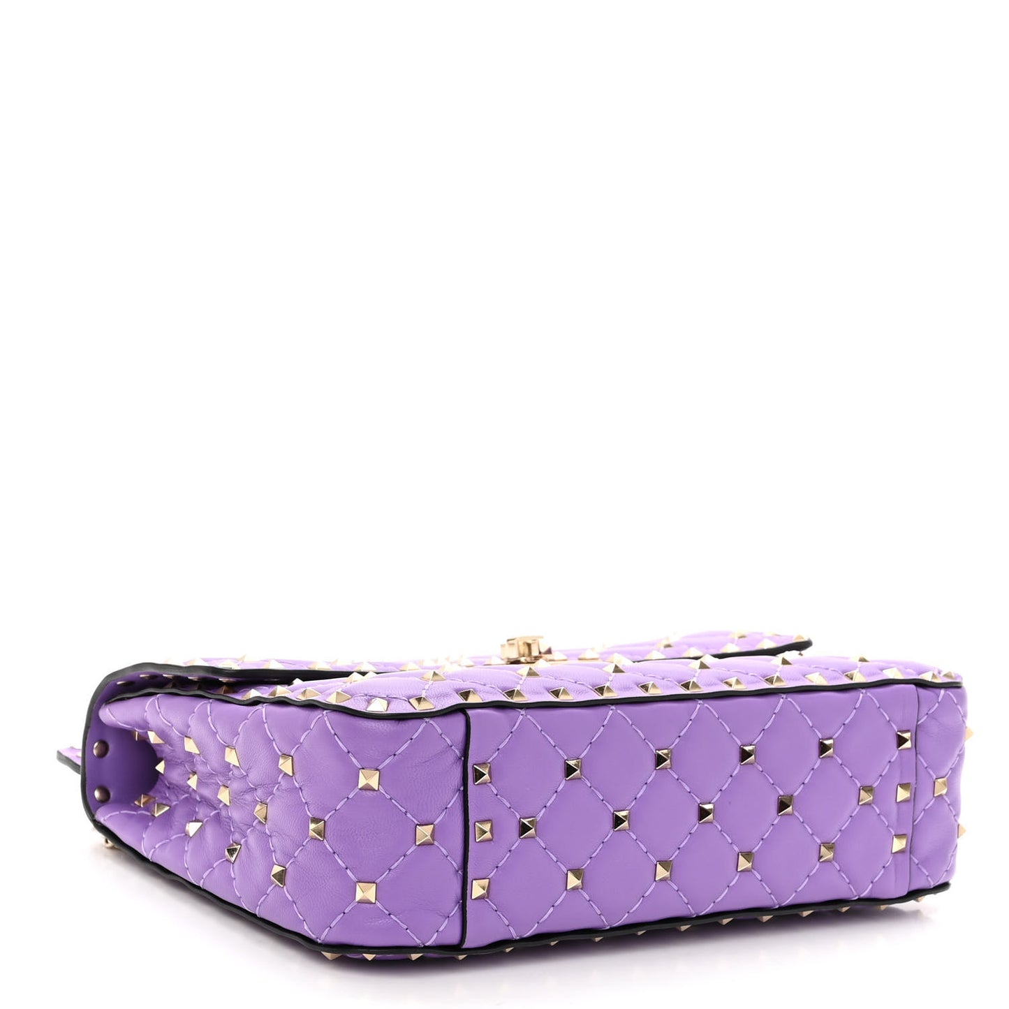 Nappa Medium Rockstud Spike Shoulder Bag Glicine