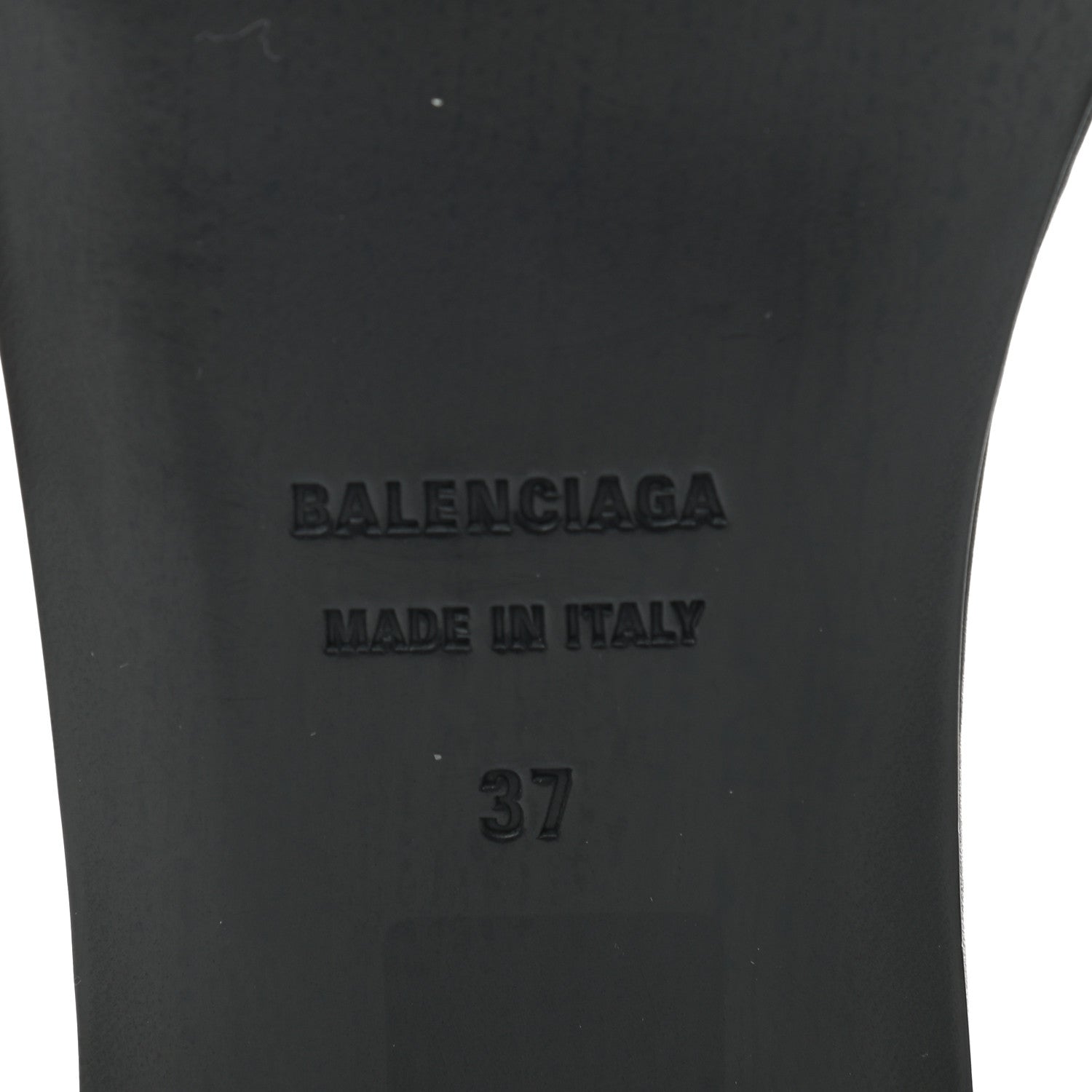 Balenciaga Shiny Calfskin Belt Flat Sandals 37 Black 6 of 8