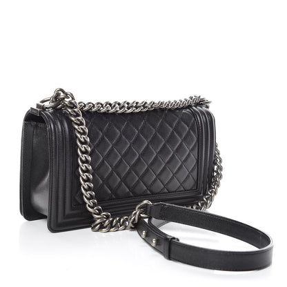 Chanel Caviar Quilted Medium Boy Flap Black 3 of 10
