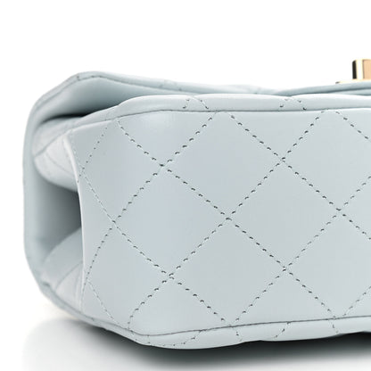 Chanel Lambskin Quilted Mini Top Handle Rectangular Flap Light Blue 9 of 11