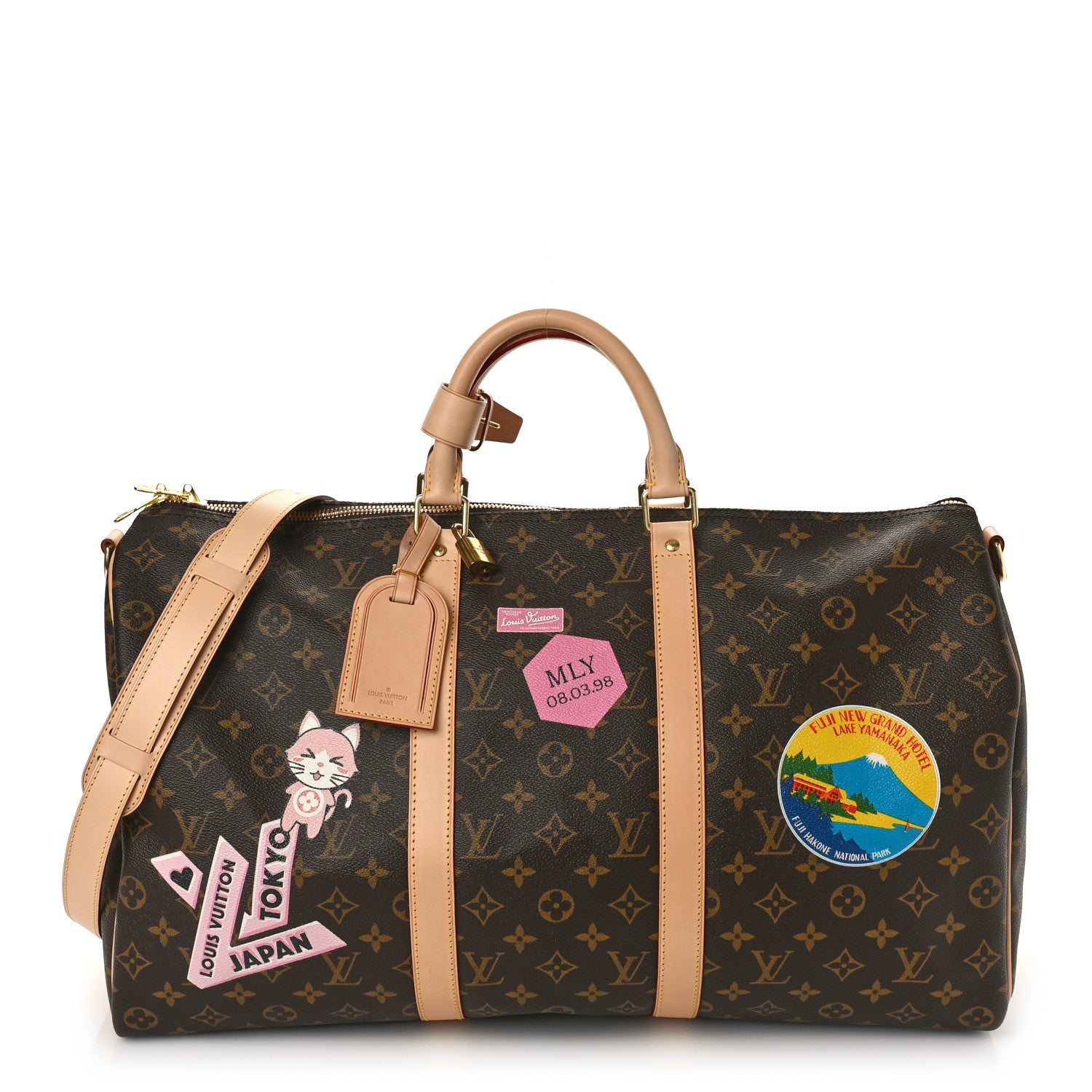 Louis Vuitton Monogram Patches Keepall Bandouliere 50 1 of 7