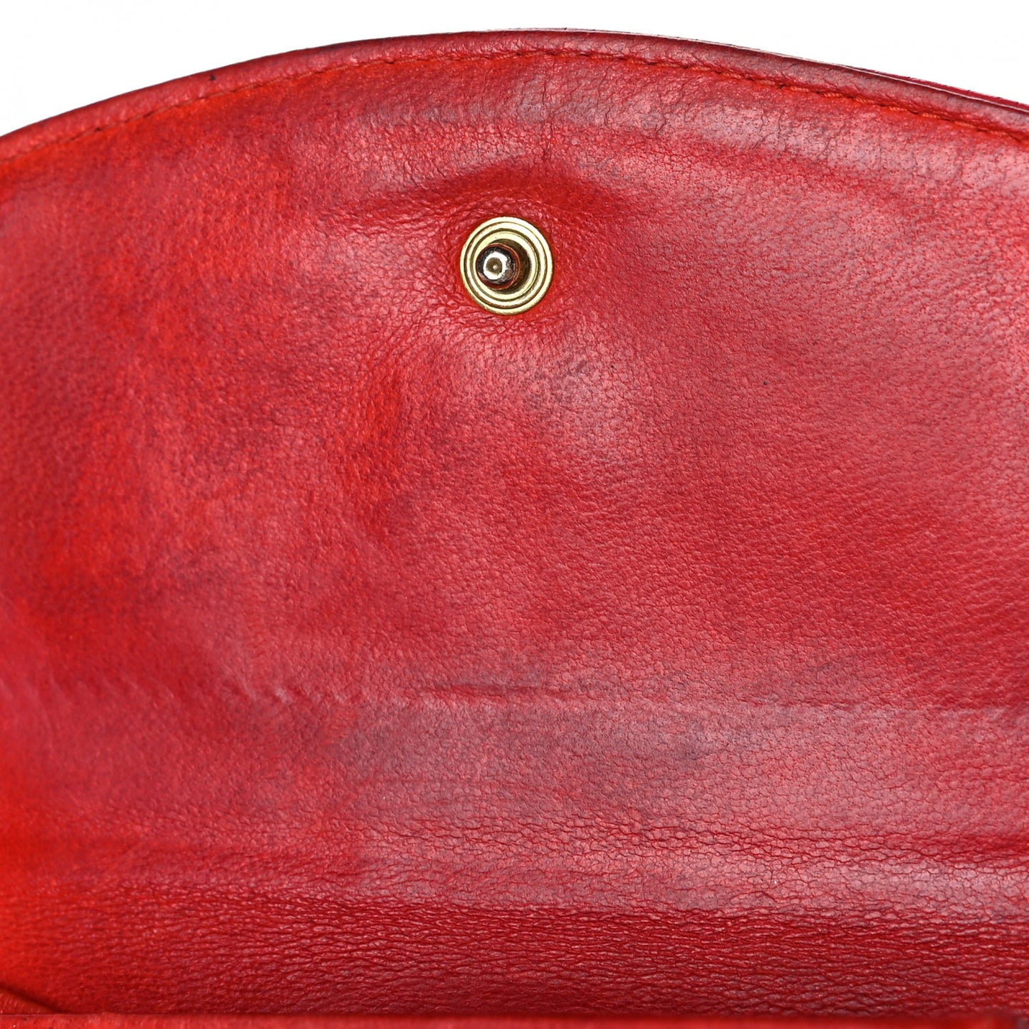 Caviar Timeless CC Card Holder Flap Wallet Dark Red