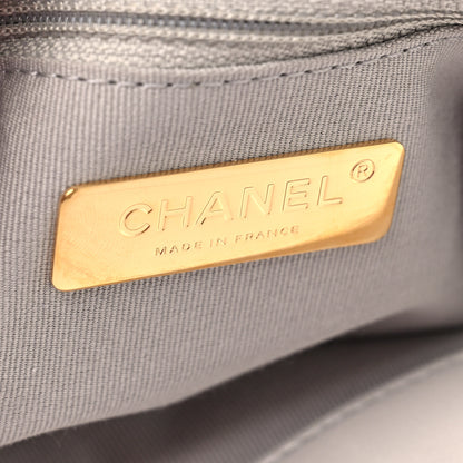 Chanel Lambskin Quilted Large Chanel 19 Flap Grey 6 of 9