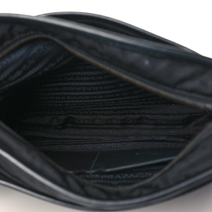 Prada Tessuto Nylon Saffiano Flat Messenger Bag Black 5 of 10
