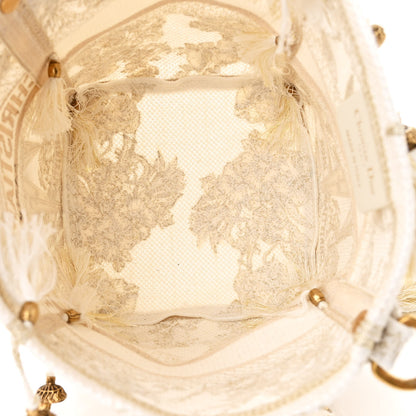 Christian Dior Canvas Embroidered Reve d'Infini Small D-Bubble Bucket Bag Gold 5 of 10