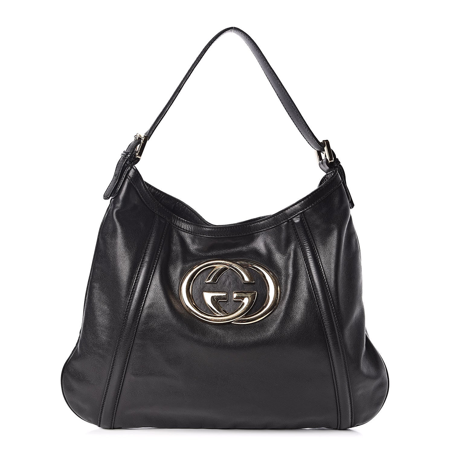 Gucci Calfskin Medium Britt Hobo Black 1 of 10