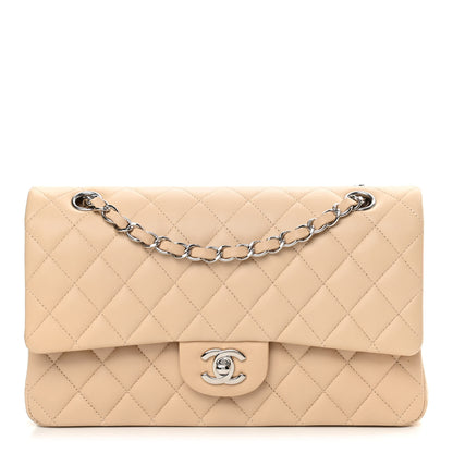 Chanel Lambskin Quilted Medium Double Flap Beige 1 of 15