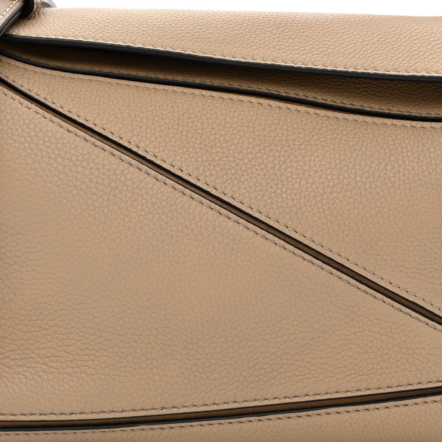 Grained Calfskin Small Puzzle Bag Sand Mink