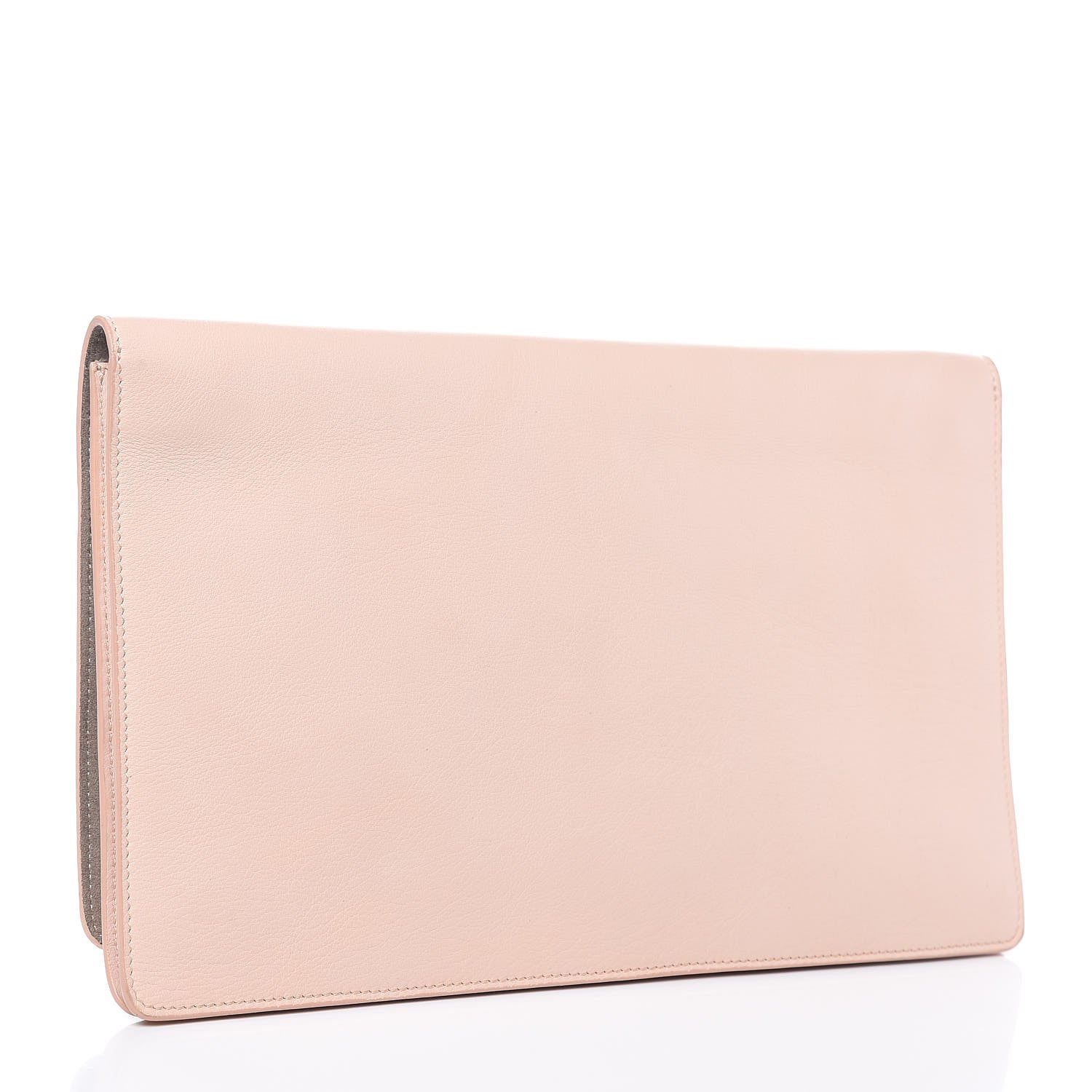 Fendi Vitello Flamingo Tube Macro Clutch Camelia 3 of 10