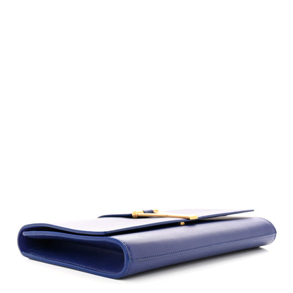 Saint Laurent Calfskin Classic Y Ligne Clutch Royal Blue 4 of 11