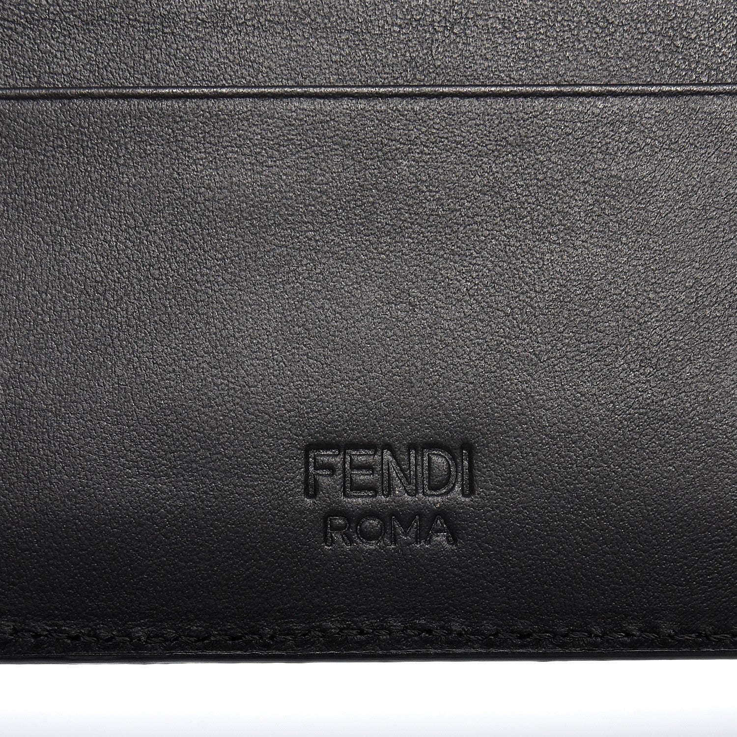 Fendi Vitello Century Monster Eyes Card Holder Black 7 of 7