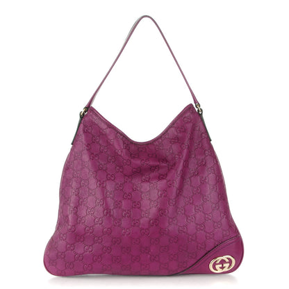 Gucci Guccissima Medium New Britt Hobo Purple 1 of 7