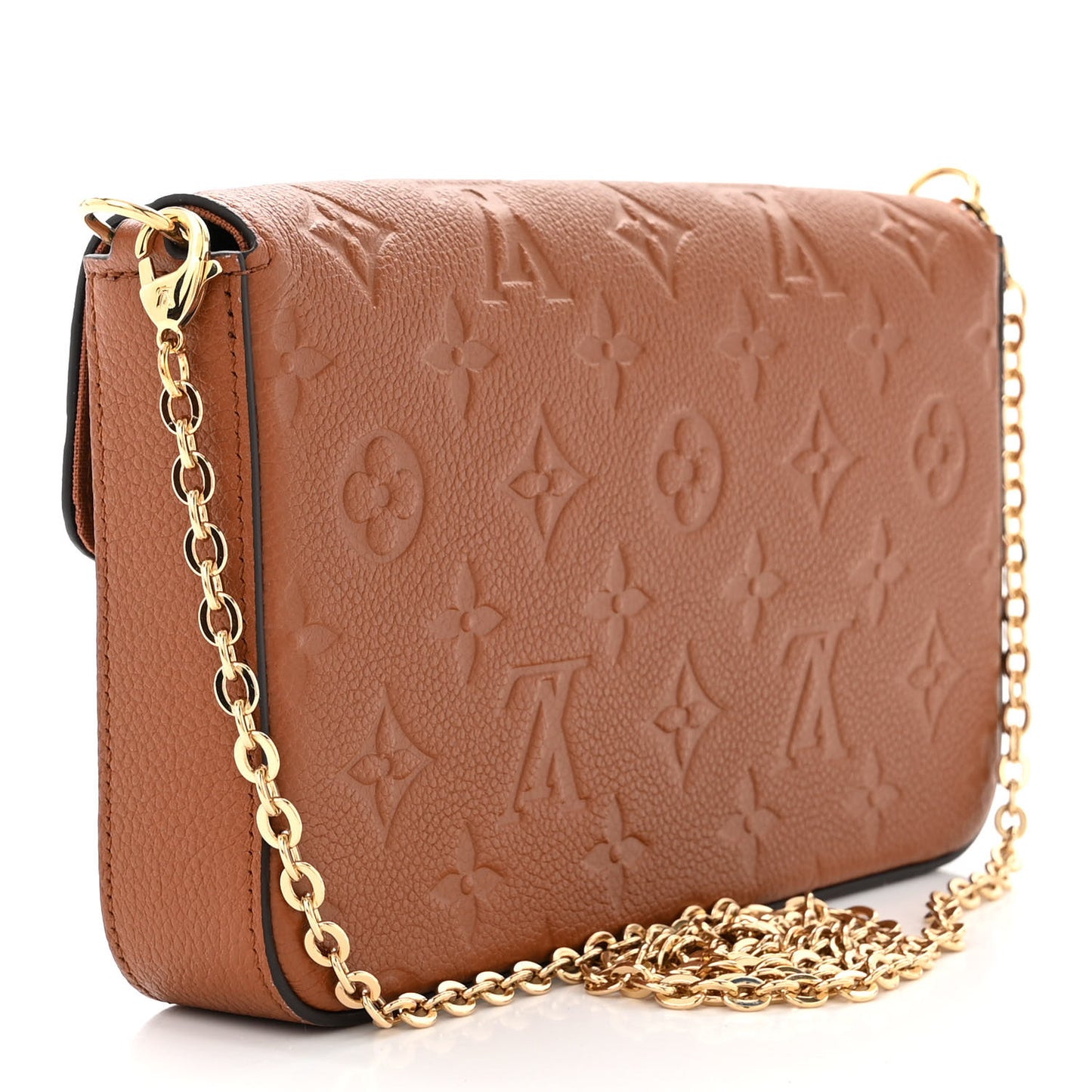 Empreinte Pochette Felicie Chain Wallet Cognac