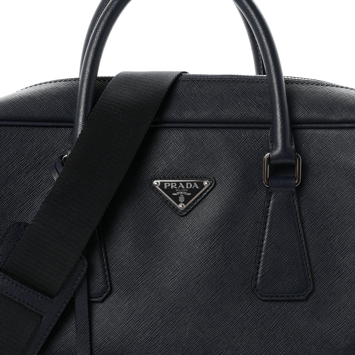 Prada Saffiano Travel Briefcase Baltico 6 of 8