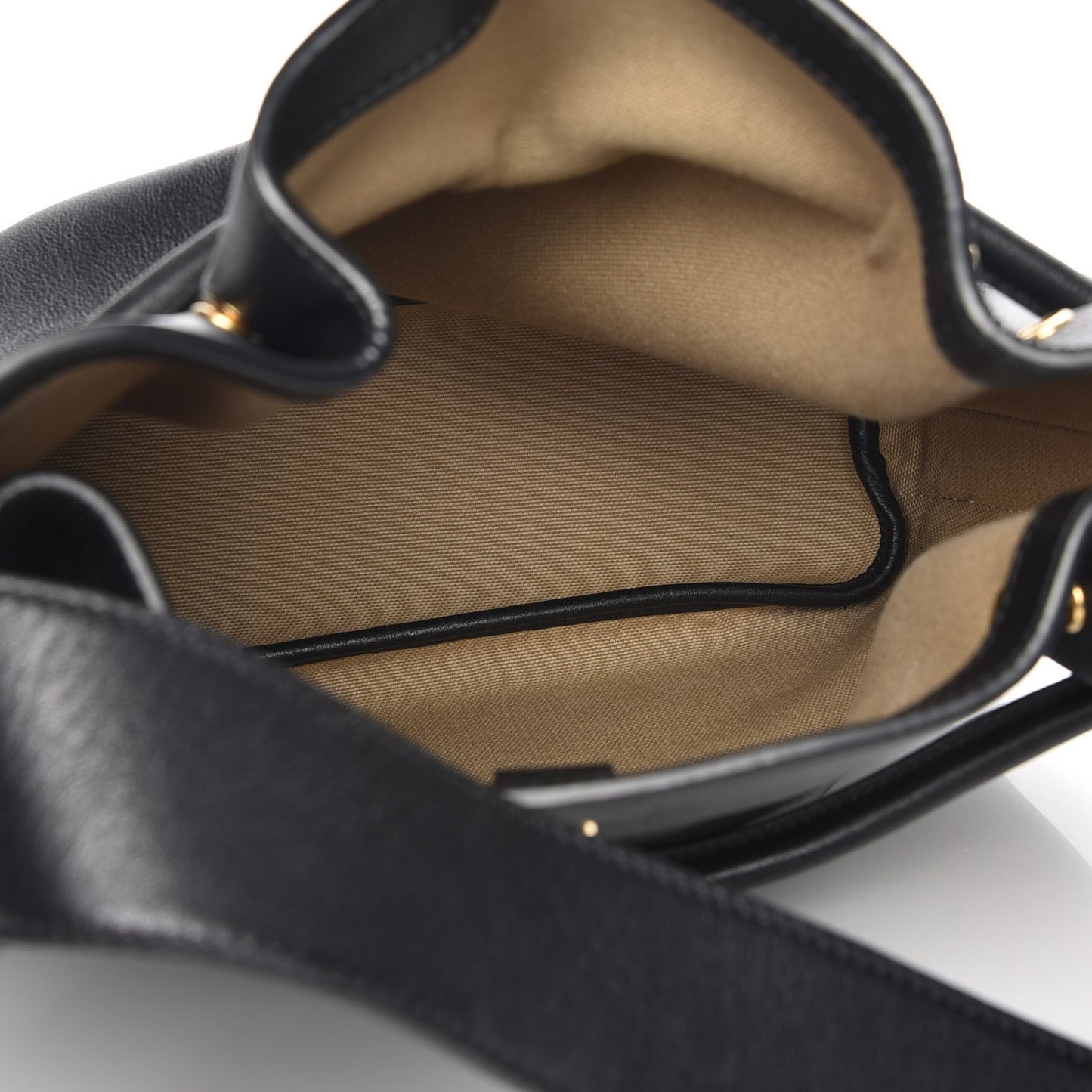 Calfskin Small Emma Bucket Black