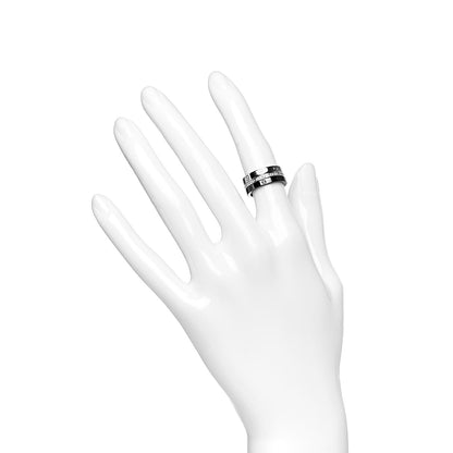 Cartier 18K White Gold Diamond Ceramic LOVE Ring Set 48 4.5 2 of 8