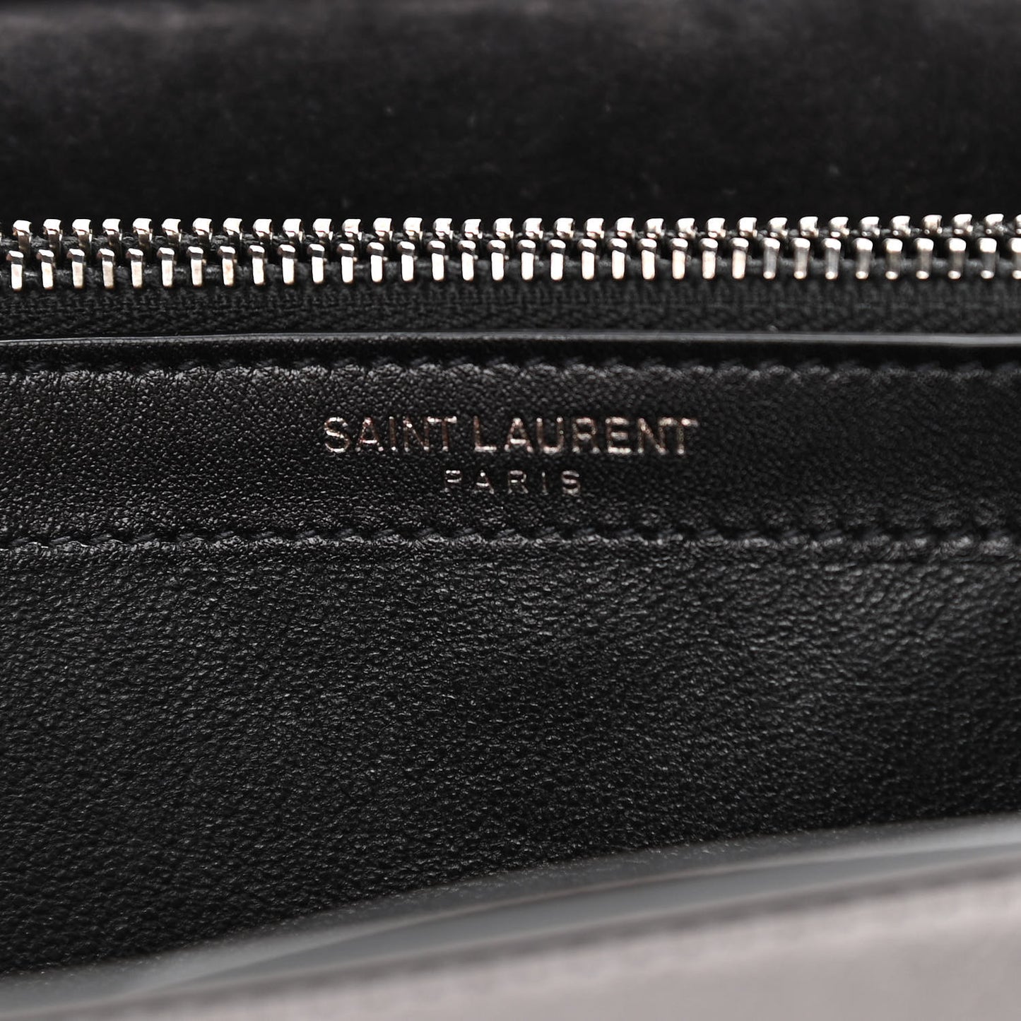 Metallic Calfskin Monogram Chain Wallet Argento