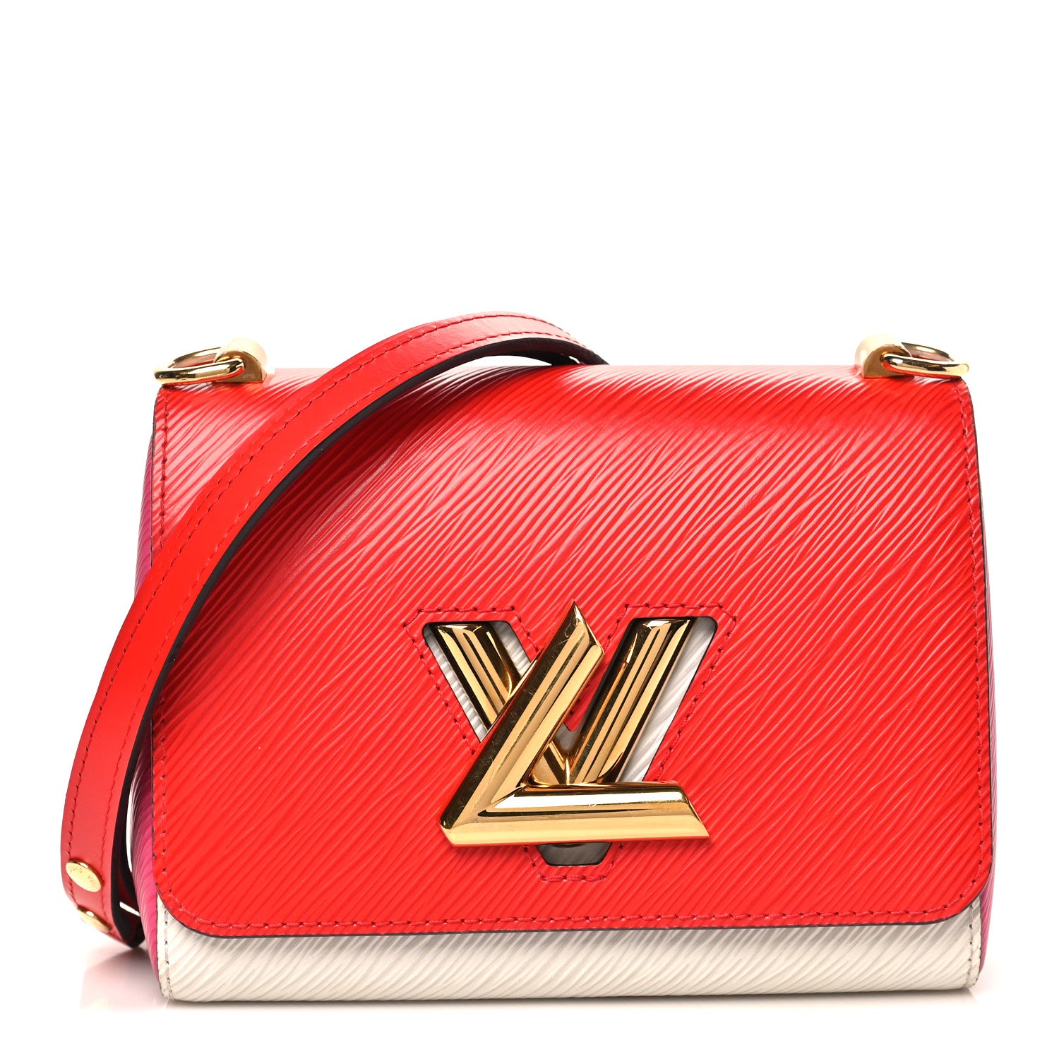 Louis Vuitton Epi Twist Shoulder Bag MM Coquelicot Hot Pink White 1 of 12