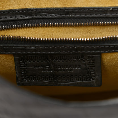 Nancy Gonzalez Crocodile Shoulder Bag Gray 6 of 9