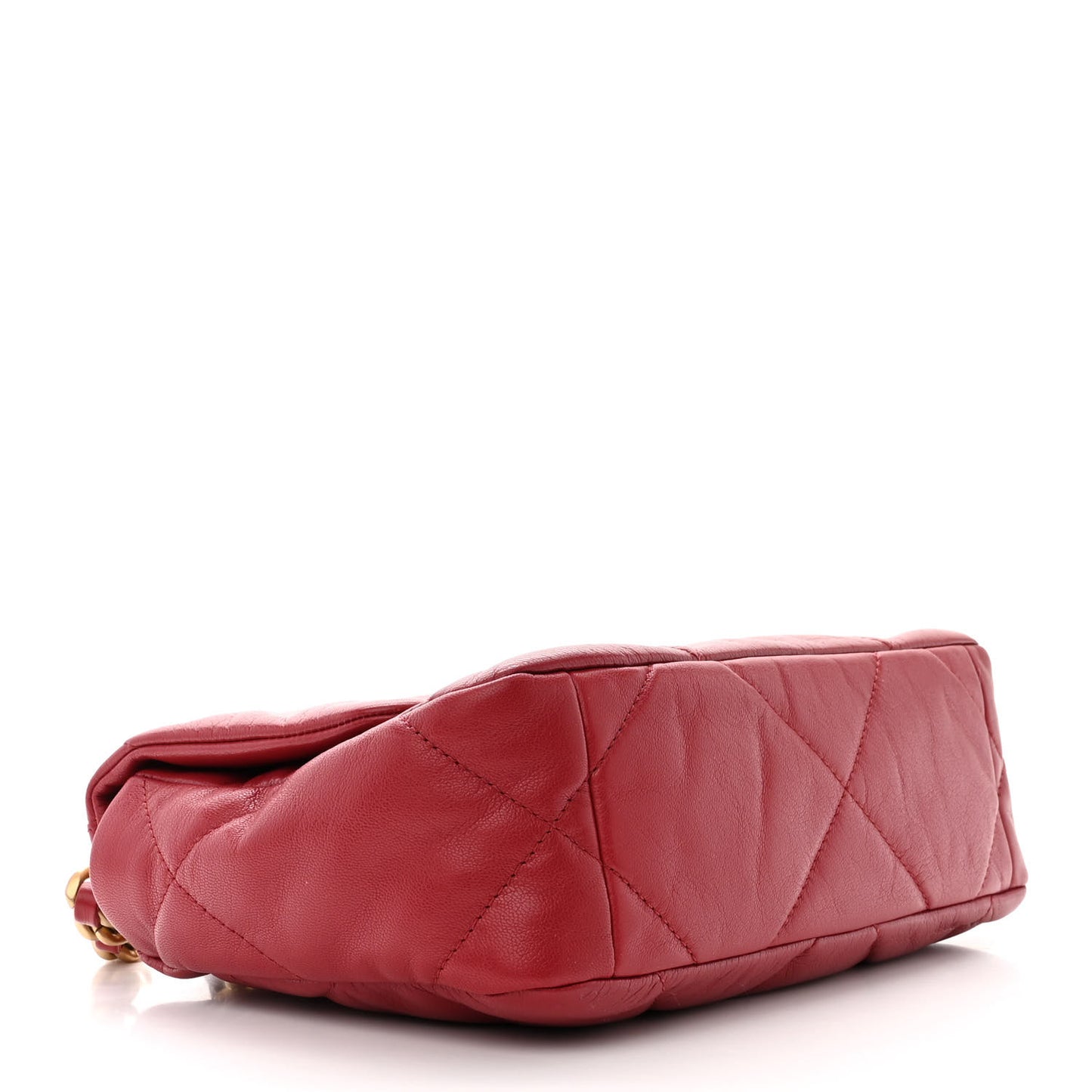 Goatskin Quilted Medium Chanel 19 Flap Red