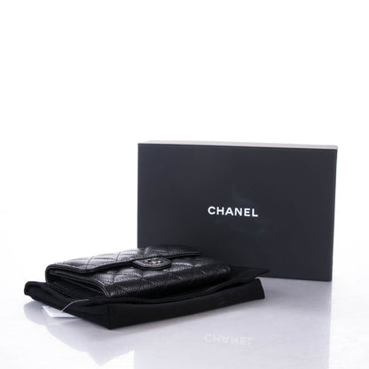 Chanel Caviar Quilted Small Flap Wallet Black 4 of 8